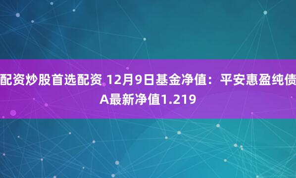 配资炒股首选配资 12月9日基金净值：平安惠盈纯债A最新净值1.219