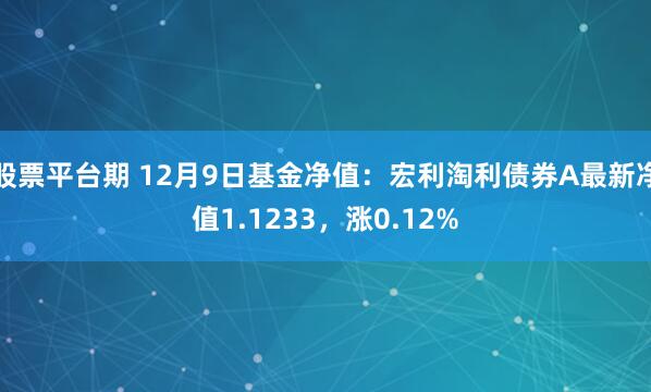 股票平台期 12月9日基金净值：宏利淘利债券A最新净值1.1233，涨0.12%