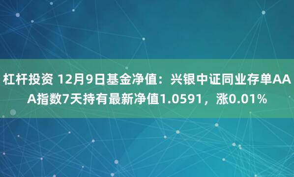 杠杆投资 12月9日基金净值：兴银中证同业存单AAA指数7天持有最新净值1.0591，涨0.01%