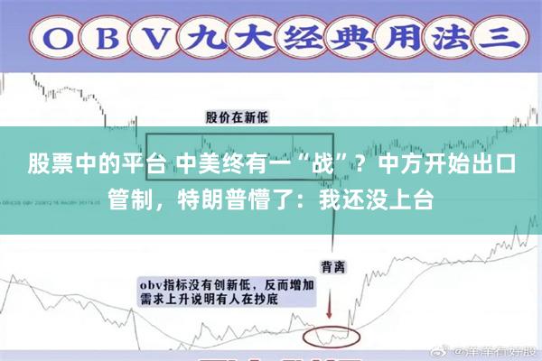 股票中的平台 中美终有一“战”？中方开始出口管制，特朗普懵了：我还没上台