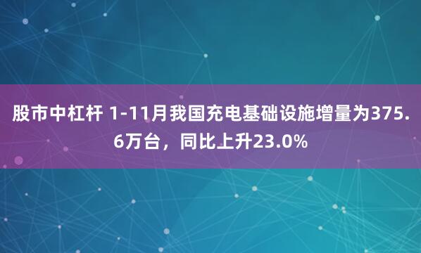 股市中杠杆 1-11月我国充电基础设施增量为375.6万台，同比上升23.0%