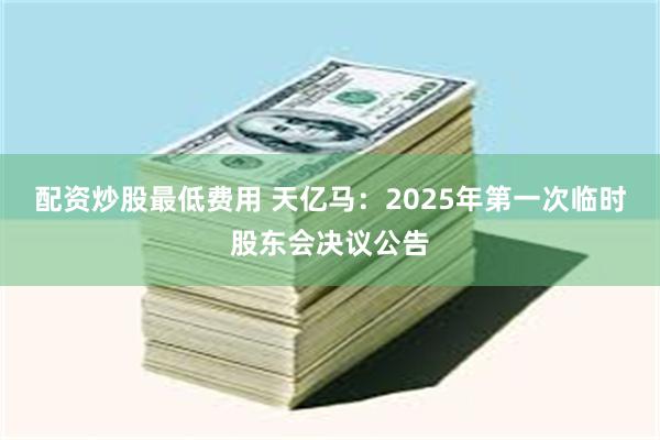 配资炒股最低费用 天亿马：2025年第一次临时股东会决议公告